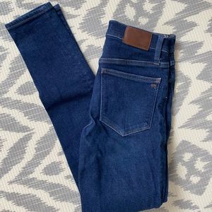 High rise dark jeans